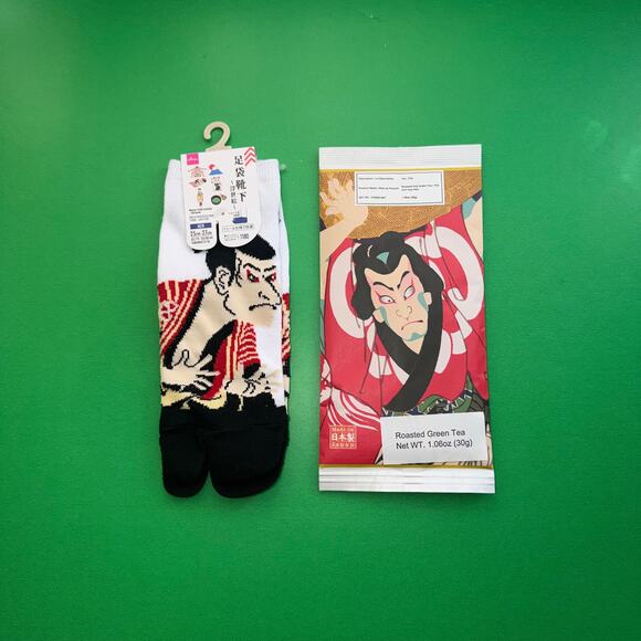 Tabi Red White Black Socks Green Tea Vintage Kabuki Japan Baddie Maison Margiela - Picture 1 of 8